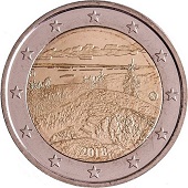 pièce 2 euro 2018 commémorative Finlande paysage national finlandais de Koli