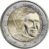 pièce 2 € commémorative 2018  France Simone Veil