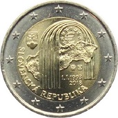 pièce 2 euro 2018 Slovaquie pour les 25  de la république slovaque