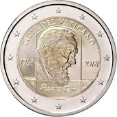 2 euro 2018 Vatican 50ème anniversaire de la mort de Padre Pio