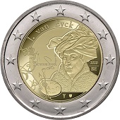 2 € euro commémorative 2020 Belgique Jan Van Eyck