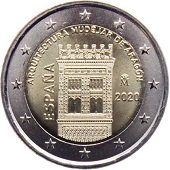 2 € euro commémorative 2020 Espagne, l'architecture mudéjare d'Aragon