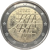 2 € euro commémorative 2020 Finlande pour le Centenaire de l'Université de Turku.