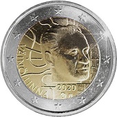2 € euro commémorative 2020 Finlande pour le Centenaire de la naissance de Väinö Linna