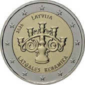 2 € euro commémorative 2020 Lettonie la céramique de Latgalian