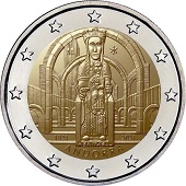 2 € euro commémorative Principauté d'Andorre 2021, pour le 100e anniversaire du couronnement de Notre-Dame de Meritxell
