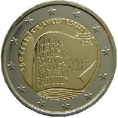2 € euro commémorative 2022 Estonie pour le 150e anniversaire de la fondation de la Société estonienne de littérature