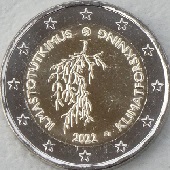 2 € euro commémorative 2022 Finlande pour La recherche climatique en Finlande