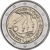 2 € euro commémorative 2022 Malte pour la résolution du Conseil de sécurité des Nations Unies sur la paix et la sécurité des femmes.