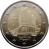2 € commémorative 2023 Allemagne Hambourg
