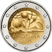 2 euro commémorative 2025 Principauté d'Andorre dédiée aux Jeux des Petits États Européens