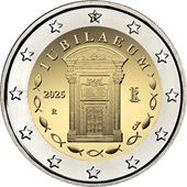 2 euro commémorative 2025 Italie pour célébrer le Jubilé 2025.