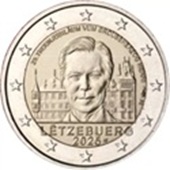 2 euro commémorative 2025 Luxembourg pour le 25e anniversaire de l'Ascension au trône du Grand-Duc Henri