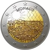 2 euro commémorative Monaco 2025 dédié à l'ancien fief de la famille Grimaldi, les Baux-de-Provence