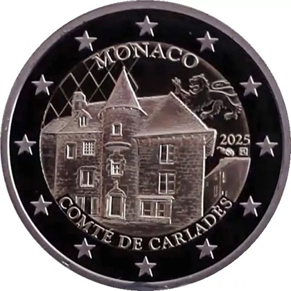 2 euro commémorative Monaco 2025 dédiée au comté de Carladès