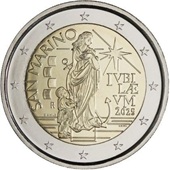 2 euro commémorative 2025 Saint-Marin, Année sainte 2025 – Pèlerins de l’espoir.