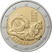 2 euro commémorative 2026 Estonie Sipsik