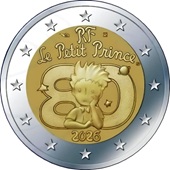 2 euro commémorative 2026 France dédiée au 80e anniversaire de la publication du Petit Prince