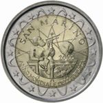 2 euros commemorative 2005 san marino