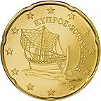 piece de 20 cent 20 centimes d'euro de chypre