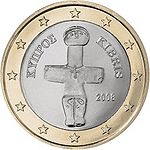 piece de 1 euro de chypre