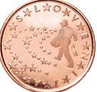 piece de 5 cent 5 centimes d'euro slovenie