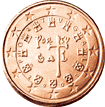 piece de 1 cent, 1 centime d'euro du portugal