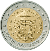 2 euros du vatican sede vacante