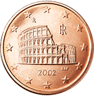 piece de 5 cent, 5 centimes d'euro italie