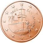piece de 5 cent 5 centimes d'euro san marino