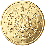 piece de 50 cent 50 centimes d'euro du portugal
