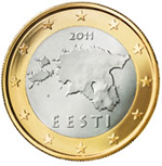 piece de 1 euro estonie de 2011