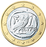 piece de 1 euro de grece