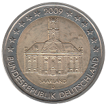 2 euro commémorative  2009 Allemagne Saarland