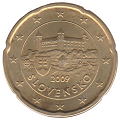 piece de 20 cent 20 centimes d'euro slovaquie