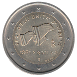 2 euro commémorative 2011 Italie 150ème anniversaire de l’unification de l’Italie