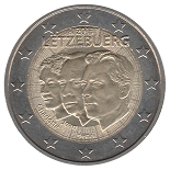 2 euro commémorative 2011 Luxembourg 50ème anniversaire de la désignation de son fils Jean comme  Lieutenant-Représentant