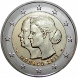 2 euro commémorative 2011 Monaco mariage du Prince Albert et de Charlène