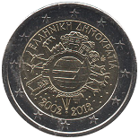 2 euro 2012 Grèce commémorative les 10 ans de l'euro