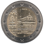 2 euro commemorative  2013 Allemagne Bade-Wurtemberg , le monastère de Maulbronn