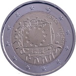 2 euro 2015 espagne anniversaire du drapeau europeen