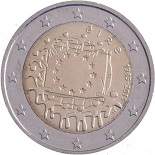 2 euro 2015 Irlande 30ème anniversaire du drapeau européen