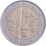 2 euro 2015 Luxembourg commémorative dynastie Nassau Weilburg 125ème anniversaire