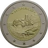 2 euro 2015 Monaco commémorative 800ème anniversaire de la construction du premier château sur le rocher