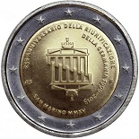 2 euro 2015 Saint Marin 25ème anniversaire réunification allemande