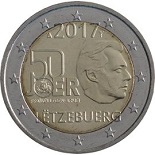 pièce 2 euro 2017 luxembourg commémorative 50ème anniversaire du service militaire volontaire