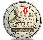 nouveau différent sur les pièces 2 euros luxembourg 2018
