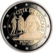 2 € commémorative 2023 Vatican pour le Ve Centenaire de la mort de Pietro Perugino