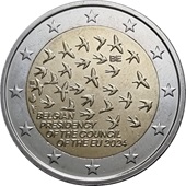 2 € commémorative 2024 Belgique pour la Présidence du Conseil de l'UE