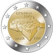 2 € euro commémorative 2024 Malte Citadelle de Gozo